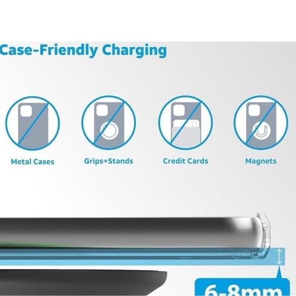 AT&T 15W Fast Charge Wireless Charging Pad Black New - Picture 8 of 11